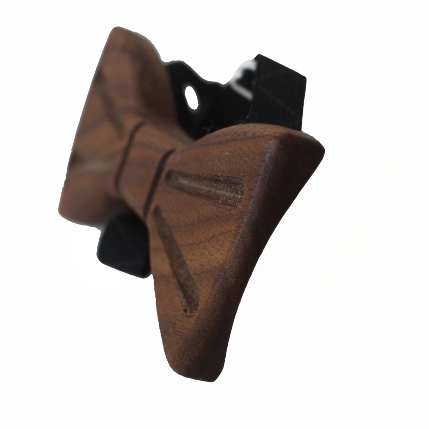 stylische Holzfliege aus Nussbaumholz