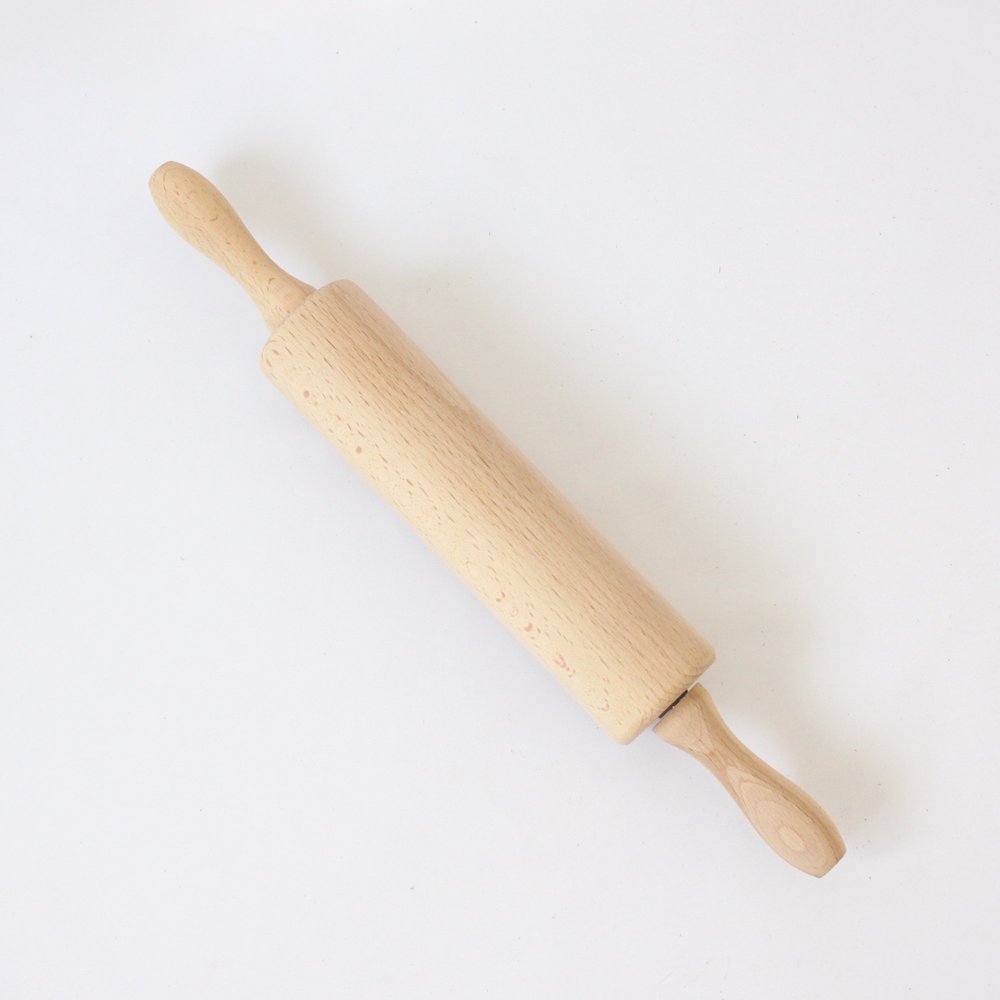 Nudelholz mit drehbarem Griff, 420x55mm, Buche
