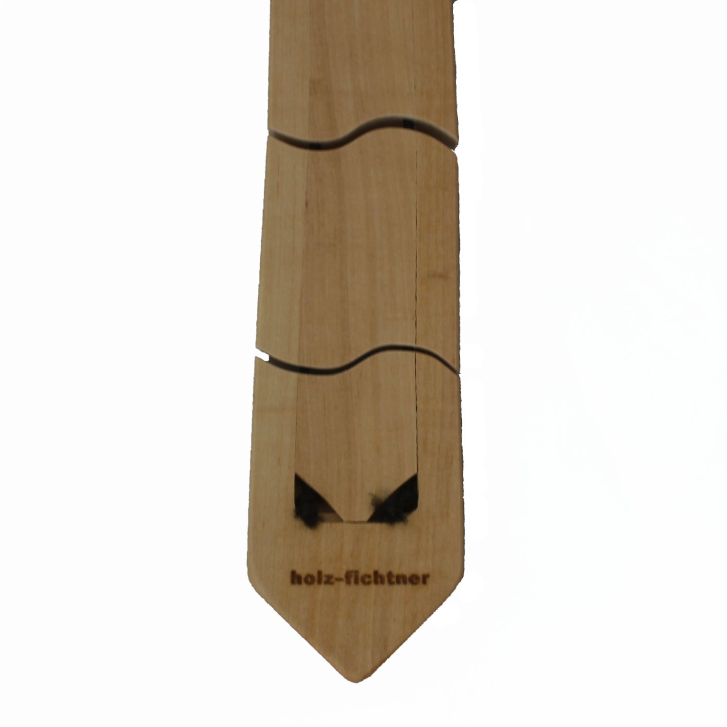 bügelfreie Krawatte aus Apfelholz
