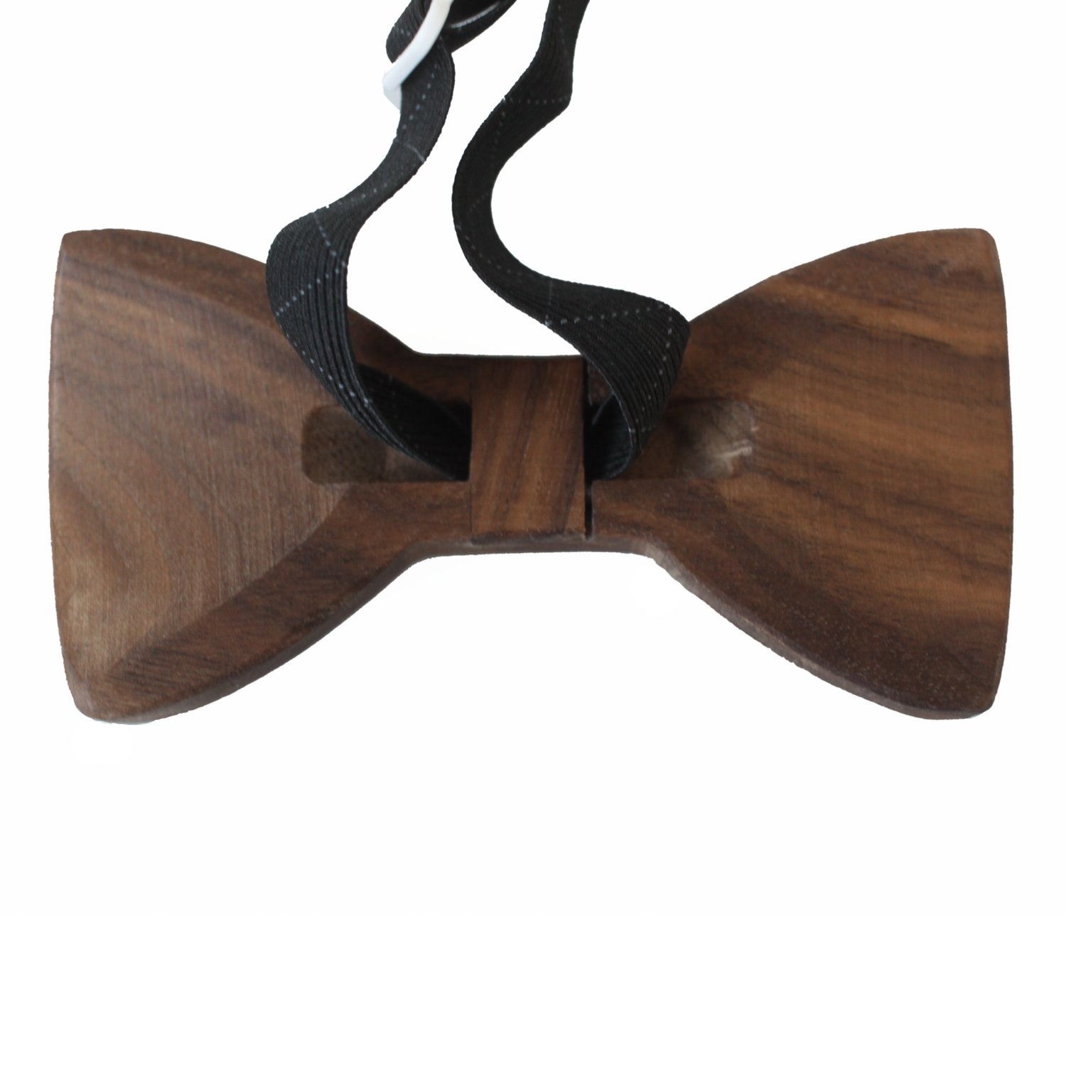 stylische Holzfliege aus Nussbaumholz