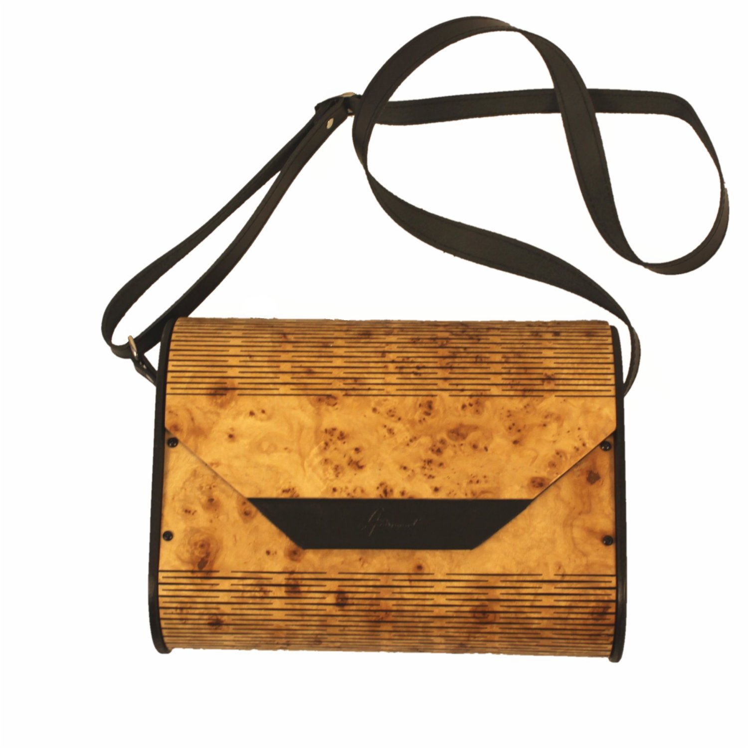 Damenhandtasche aus Holz "Fox" Pappelmaser