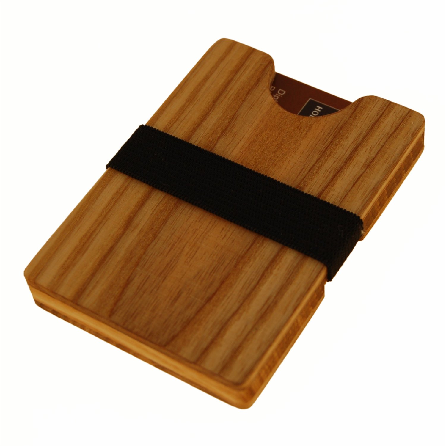 Mini-portefeuille en bois de frêne pour les cartes