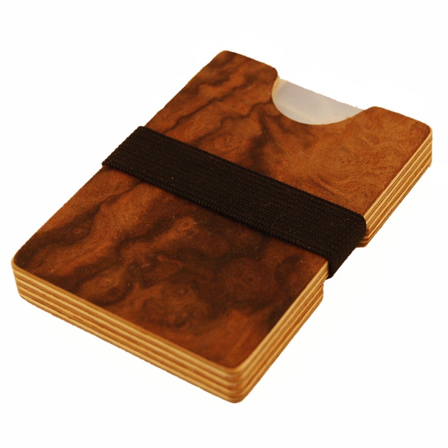 Extra thin wooden wallet