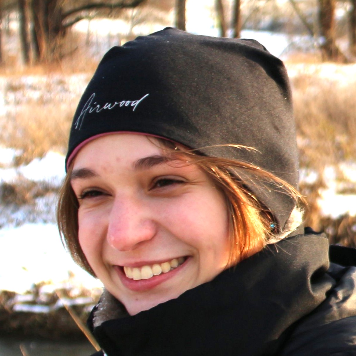 Beanie FJELL schwarz / rot