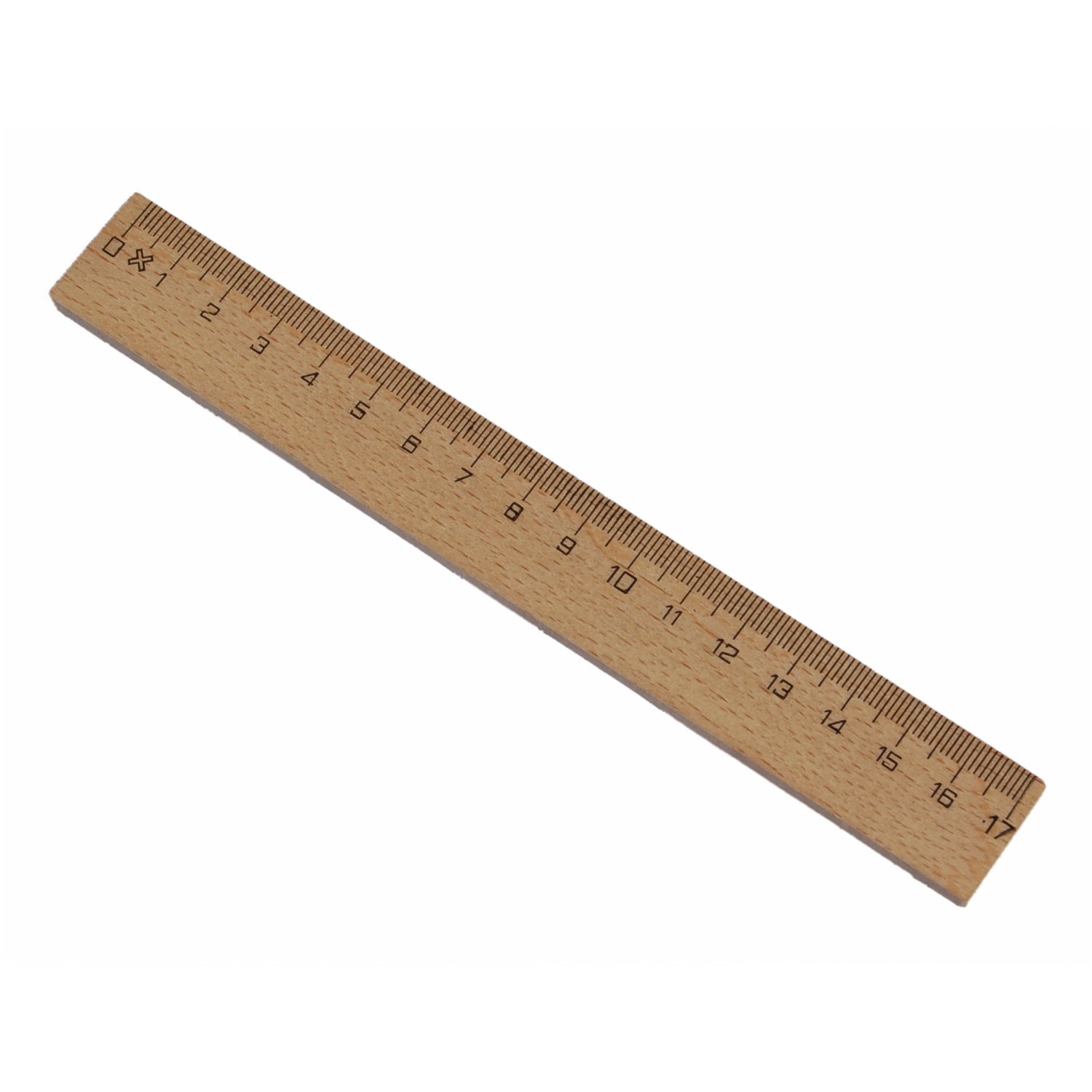 Sustainable wooden ruler made from local beech wood 17cm
