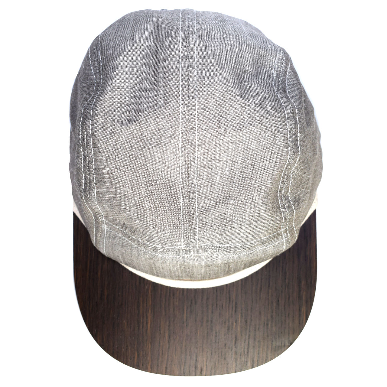 trendiges Snapback Cap aus Leinen mit Holzschirm