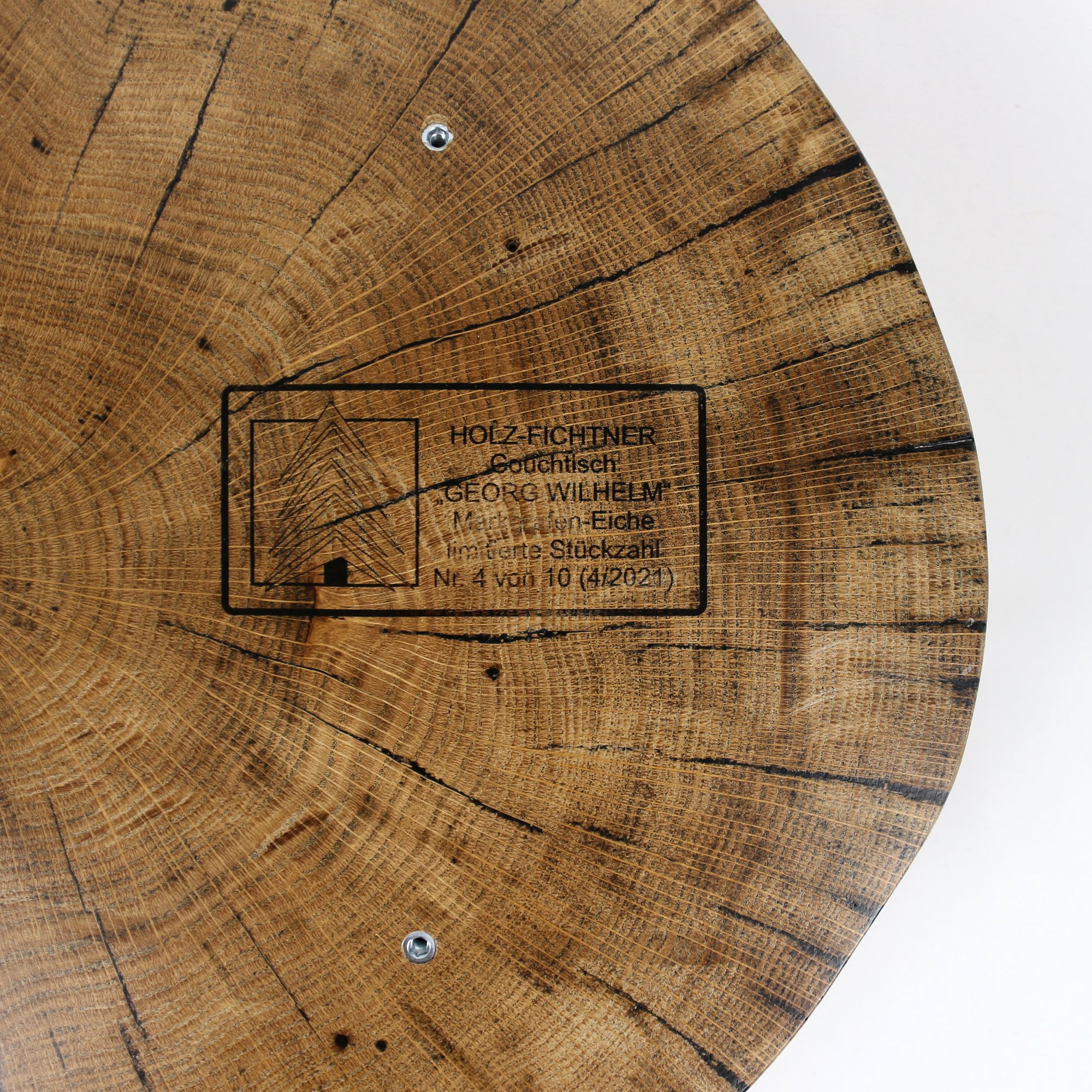 Chêne de table en tranche d'arbre 50cm