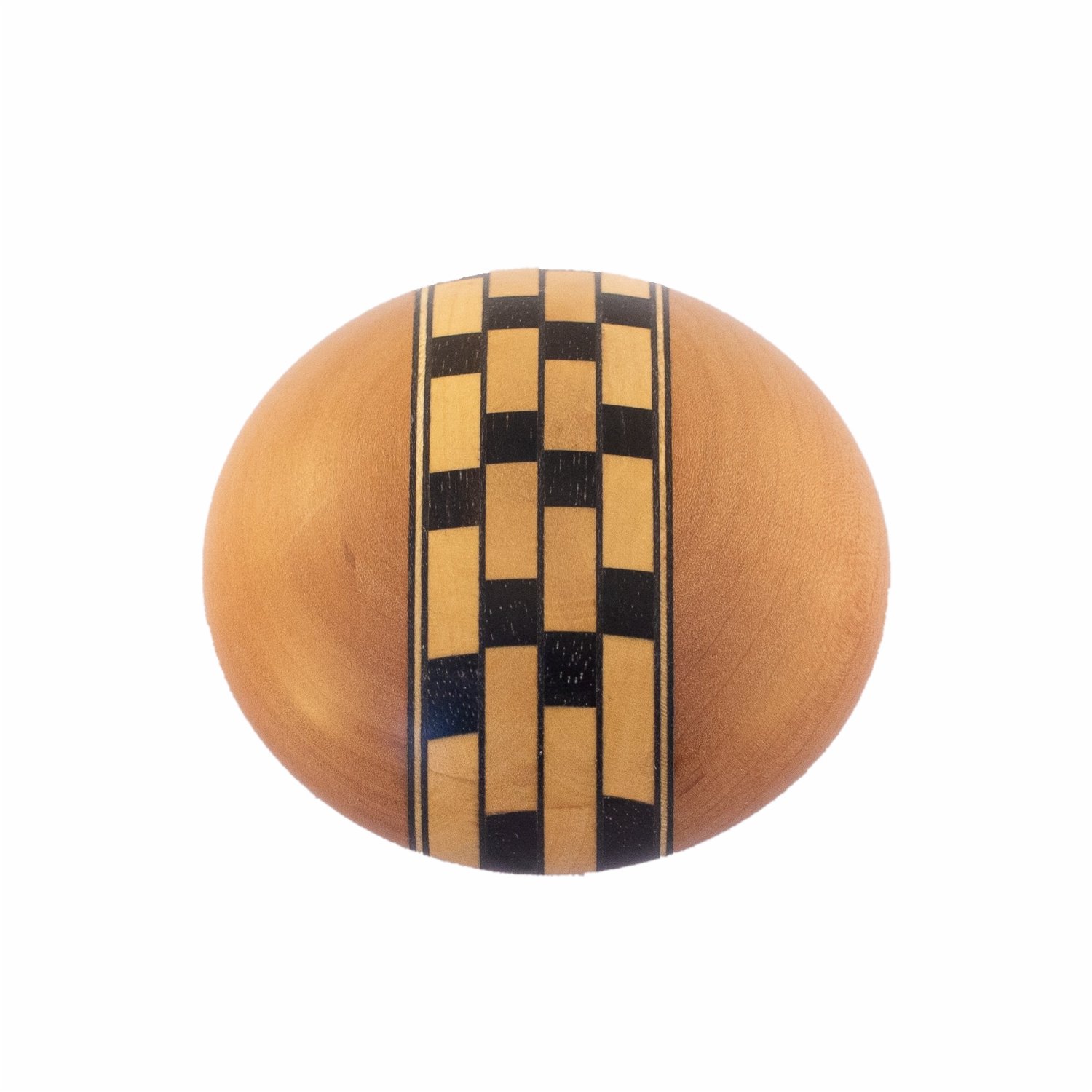 round beer bottle opener made of glued wood