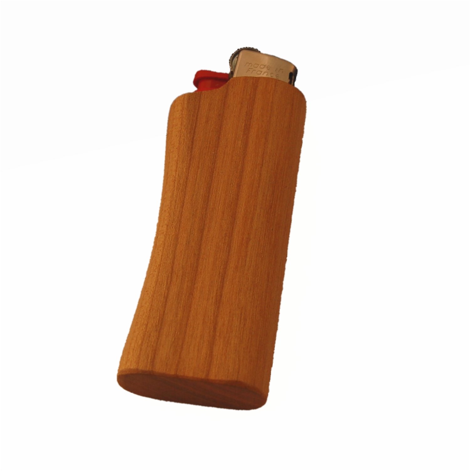 Holzfeuerzeug Kirschbaum mit Mini-BIC
