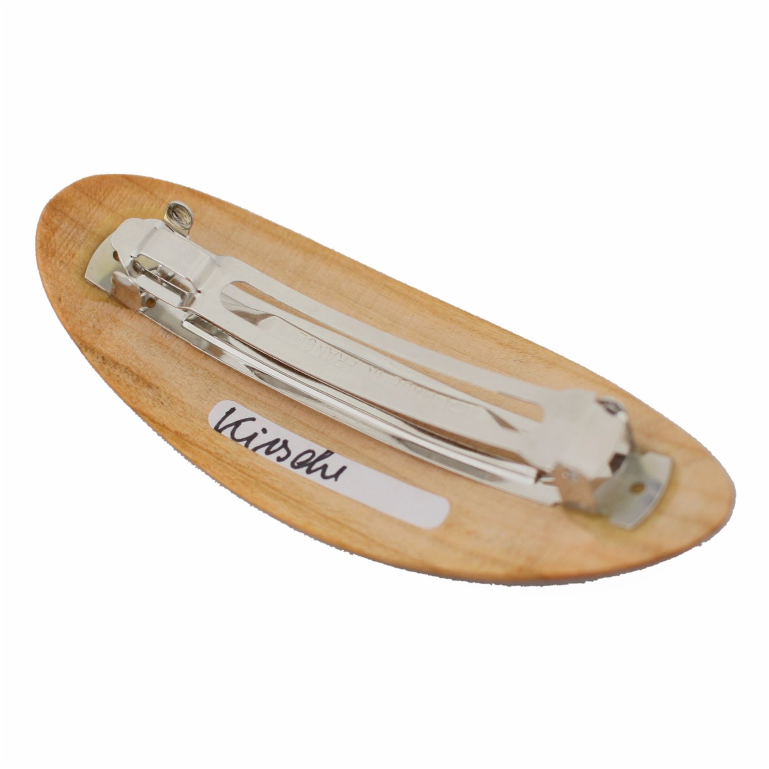jolie barrette en bois de cerisier
