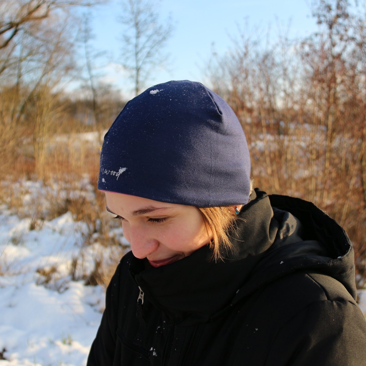 Beanie FJELL dunkelblau (navy) / grau