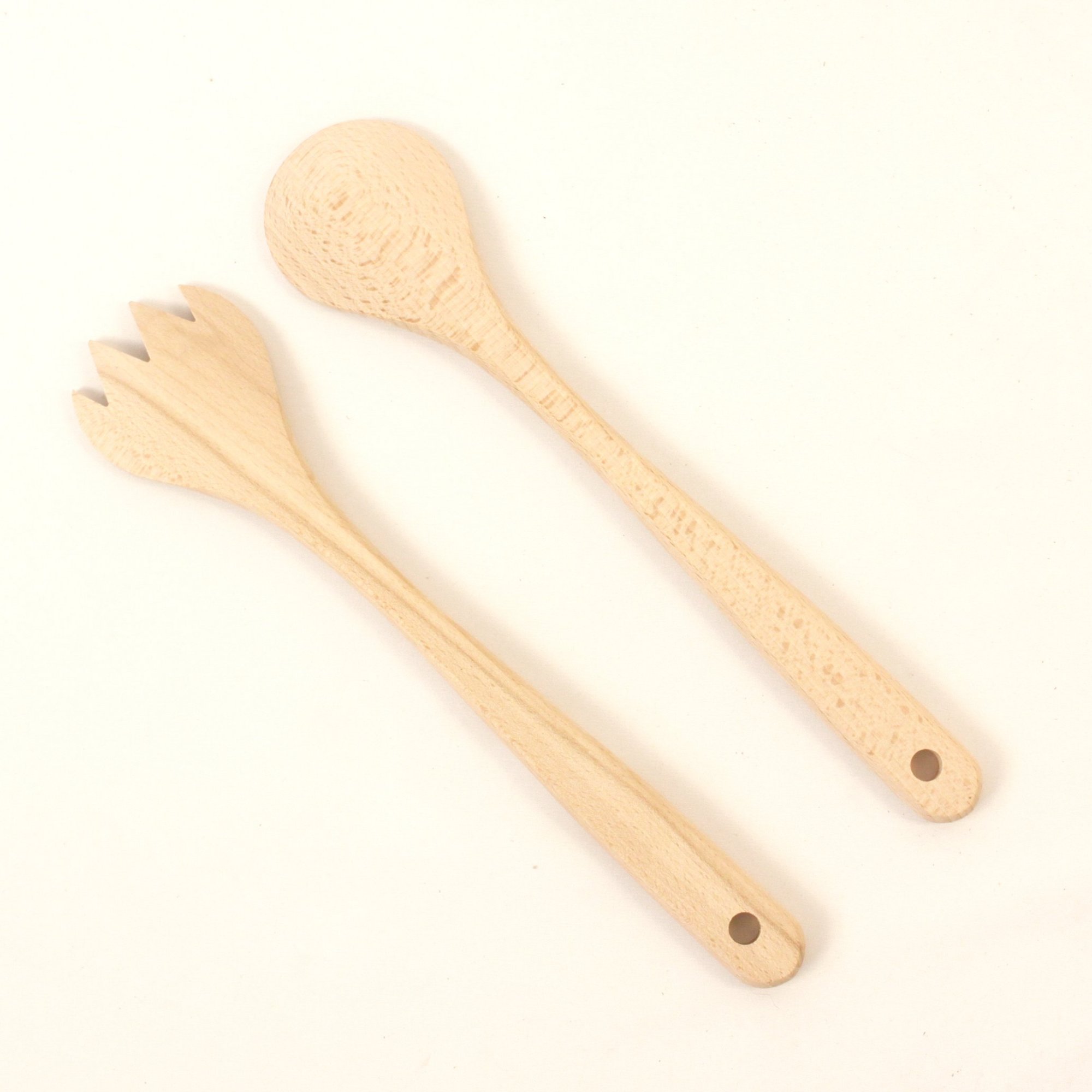 Salatbesteck aus Buchenholz 30cm